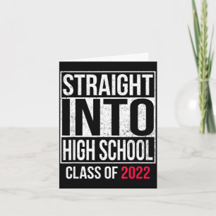 New high school student 1st day back to school card