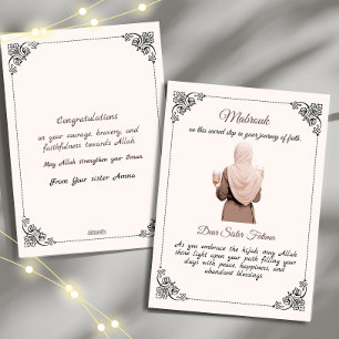New Hijabi Greeting Card Mabrouk 