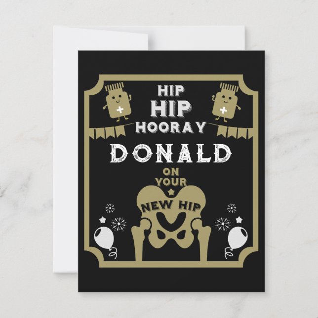 New Hip Replacement Get Well Card (Front)