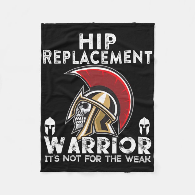 New Hip Replacement Men Women Warrior Awareness Gi Fleece Blanket (Front)