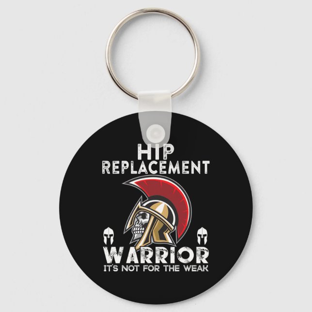 New Hip Replacement Men Women Warrior Awareness Gi Key Ring (Front)