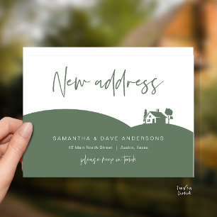 New Home Address Announcement, Little House Postcard