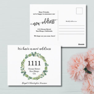 New Home Address Announcement Postcard