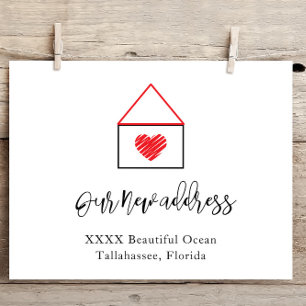 New Home Address Announcement  Postcard