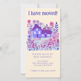 New Home Address Cute Farmhouse Tree-Free Card