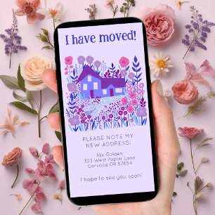 New Home Address Cute Farmhouse Tree-Free Card