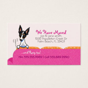 New Home Address Happy Dog Pink