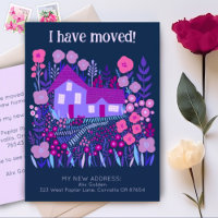 New Home Address I Have Moved Farmhouse Flowers