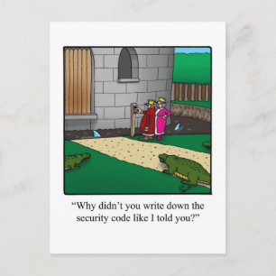 New Home Annoucement Postcard Castle Security Code