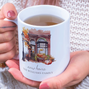 New Home Autumn Front Door Photo Coffee Mug