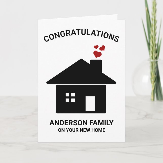 New Home Card Personalised, Housewarming Card (Front)