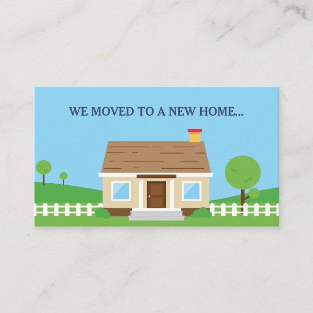 New Home Change of Address Business Card (Front)