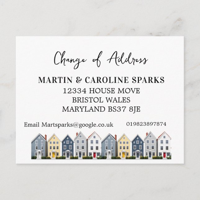 New home Change of Address new home we've moved Announcement Postcard (Front)