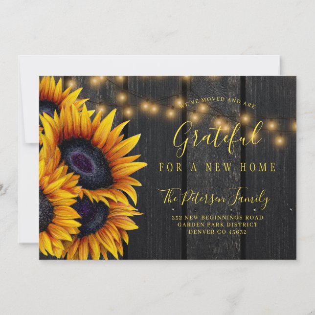 New home change of address Thanksgiving moving Announcement (Front)