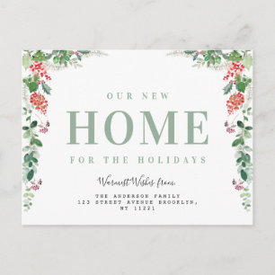 New Home christmas holiday announcement Postcard