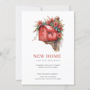 New Home Christmas Mail New Address Moving  Holiday Card
