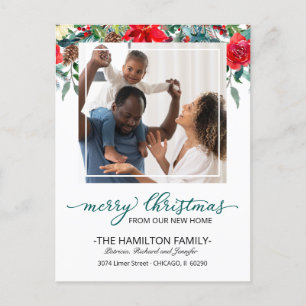 New Home Christmas Moving Announcement Photo