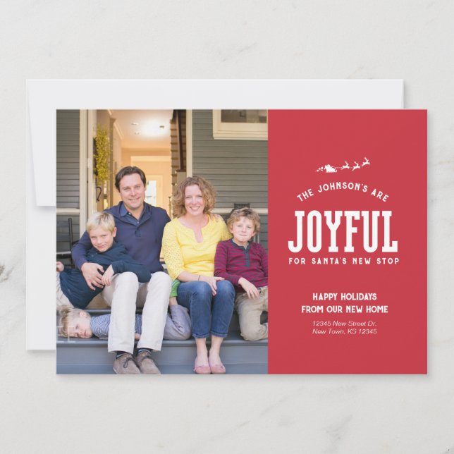 New Home Christmas Photo Card Moving Announcement (Front)