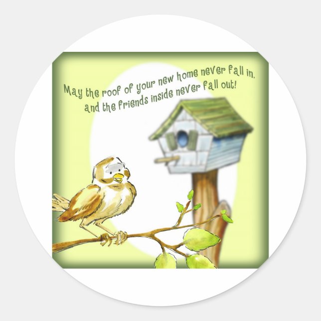 New Home Classic Round Sticker (Front)