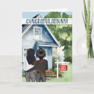 New Home Congratulations Black Lesbian Couple Card