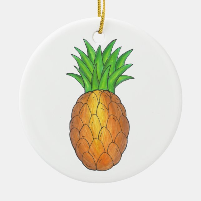 New Home Congratulations Housewarming Pineapple Ceramic Tree Decoration (Front)