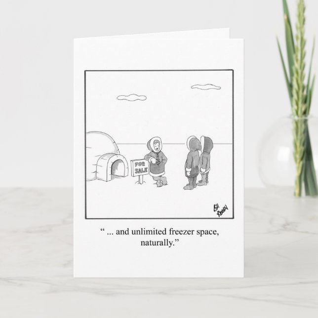New Home Congratulations Humour Greeting Card (Front)