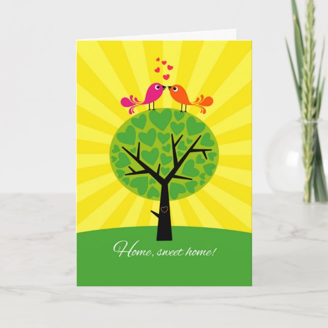 New Home Congratulations-Two Birds on a Tree Card (Front)
