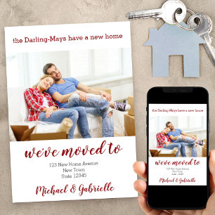 New Home Custom Photo We've Moved To New Address Announcement