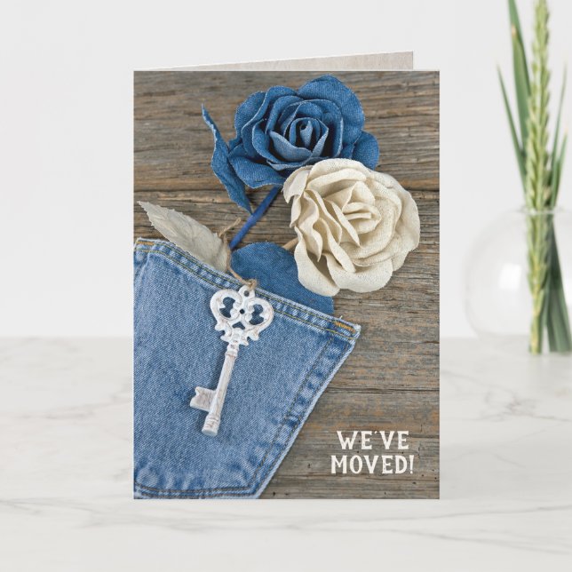New Home denim rose with key Card (Front)