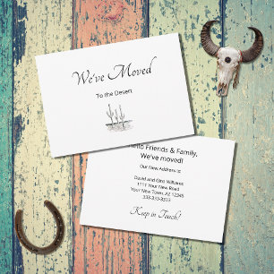 New Home Desert Cactus Moving Change of Address  Announcement