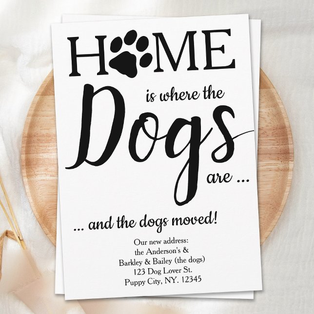 New Home Dogs We've Moved Pet Dog Moving Announcement (Creator Uploaded)