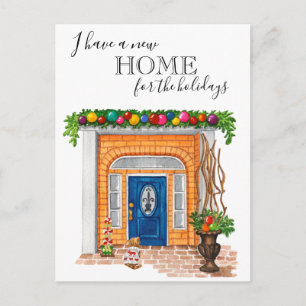New Home Door Christmas Moving Announcement 