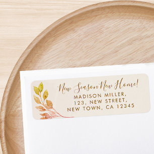 New Home Fall Foliage Return Address