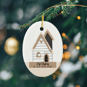 New Home First Christmas Custom Ceramic Tree Decoration