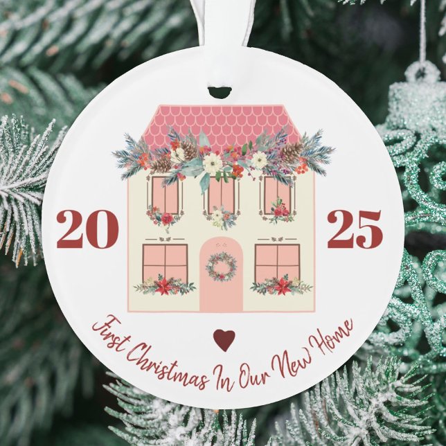 New Home first house rustic cute floral family Ornament (Creator Uploaded)