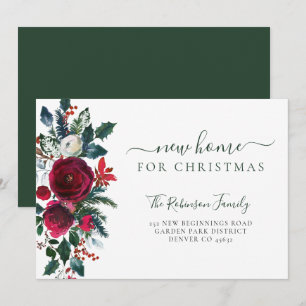 New home for Christmas holiday moving Announcement