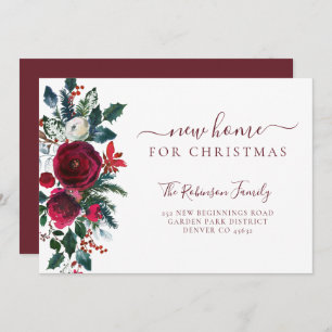 New home for Christmas holiday moving Announcement