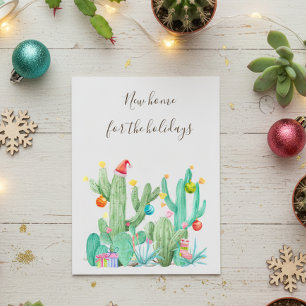 New home For Holiday Moving Cactus Southwest Postcard