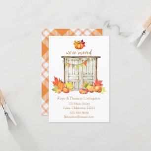 New Home For the Fall, Autumn Barn Door  Invitation