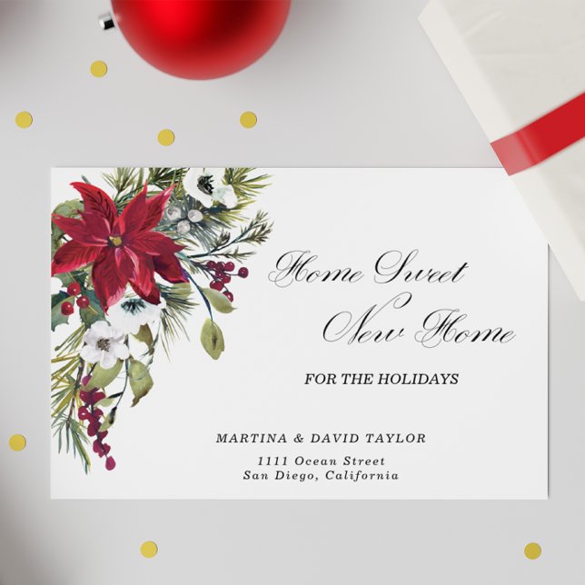 New Home For the Holidays Christmas Announcement  Postcard (Creator Uploaded)