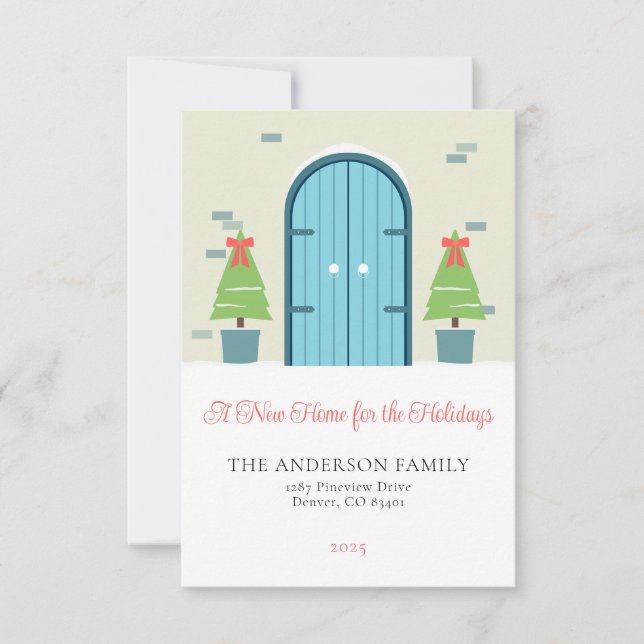 New Home for the Holidays Christmas Greeting Card (Front)