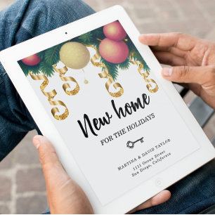 New Home For the Holidays Christmas Holiday Card