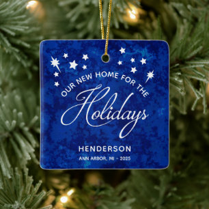 New Home For the Holidays Client Christmas Ceramic Ornament