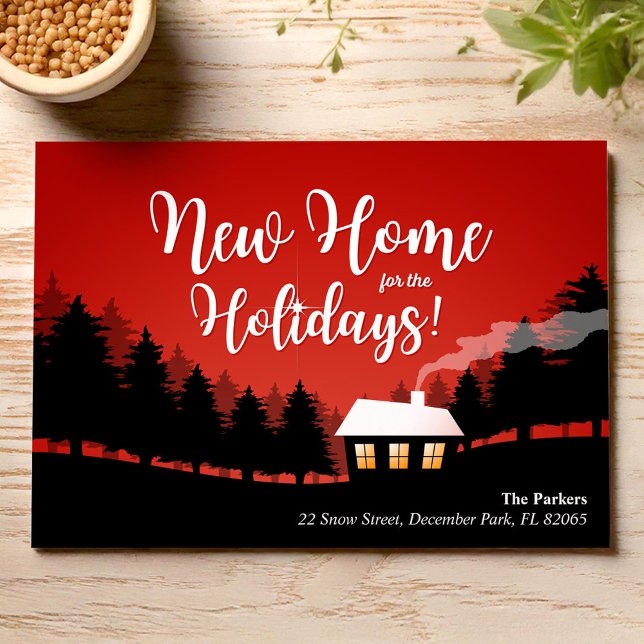 New Home for the Holidays house in the forest Invitation (Creator Uploaded)