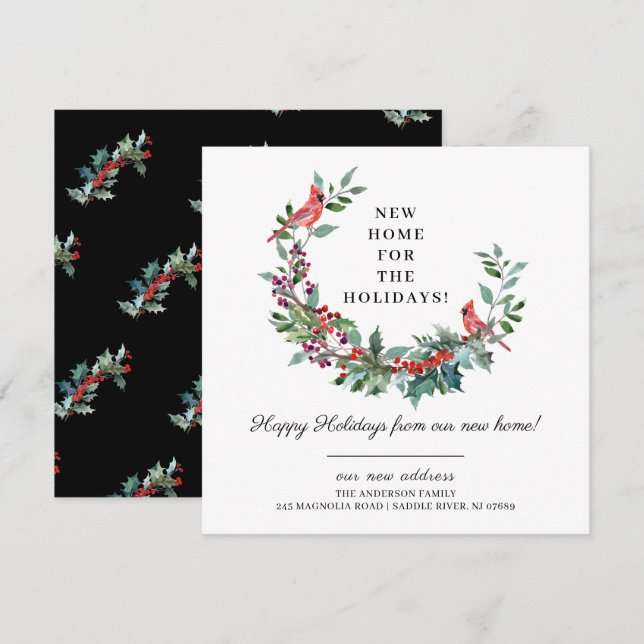 New Home for the Holidays Moving Announcement (Front/Back)