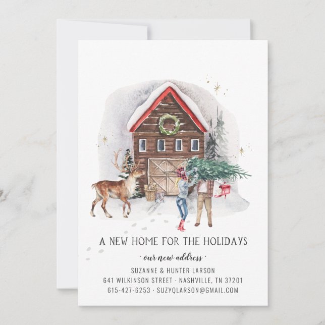 New Home For The Holidays Moving Announcement (Front)