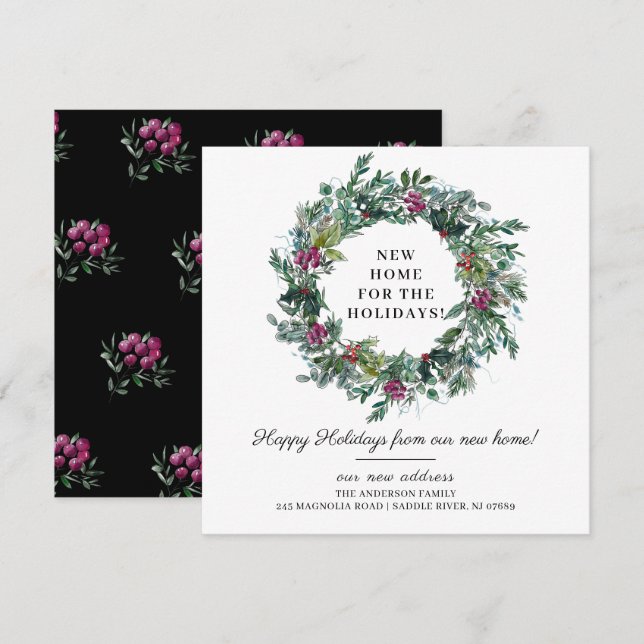 New Home for the Holidays Moving Announcement (Front/Back)