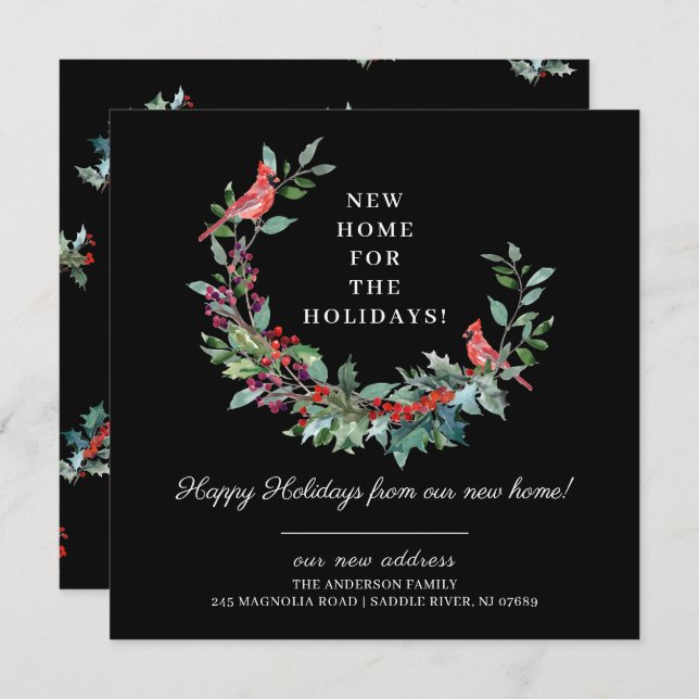 New Home for the Holidays Moving Announcement (Front/Back)