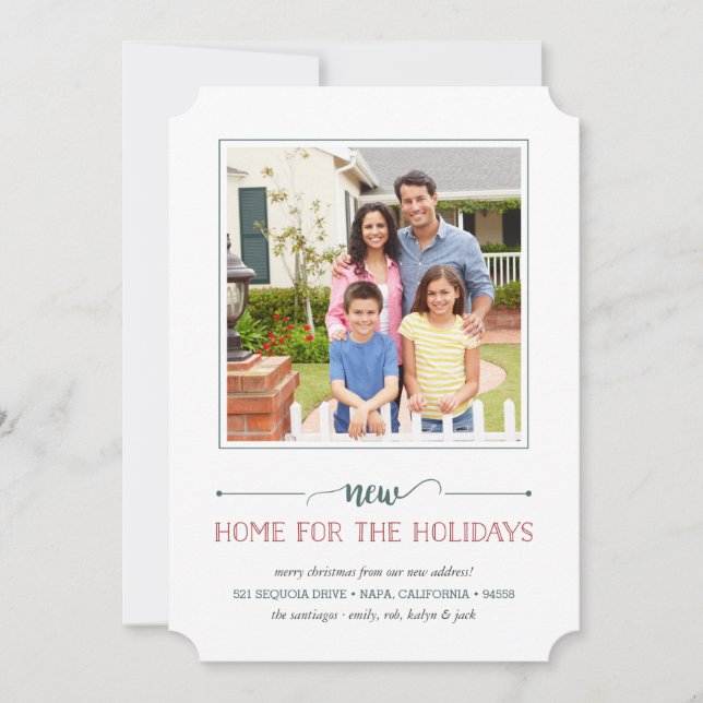 New Home for the Holidays Moving Announcement (Front)