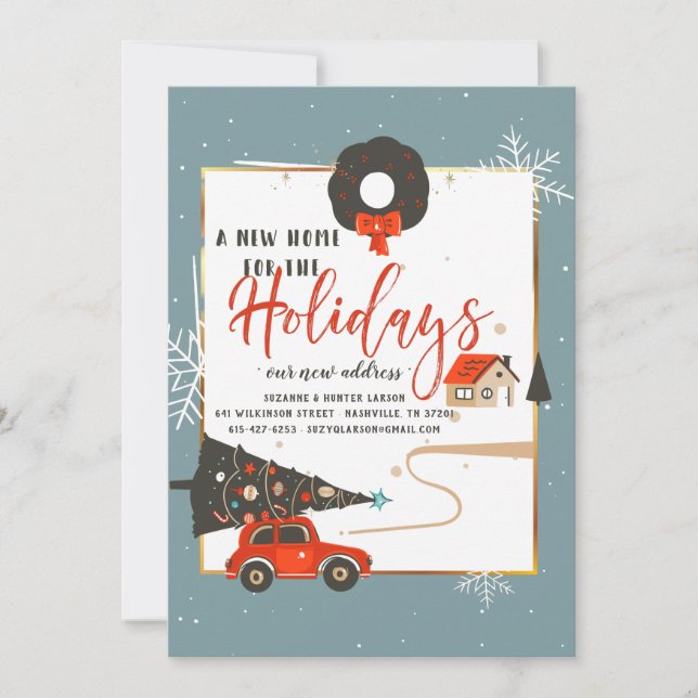 New Home For The Holidays Moving Announcement (Front)